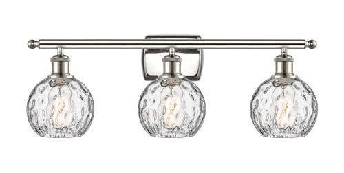 Athens Water Glass - 3 Light - 26 inch - Polished Nickel - Bath Vanity Light (516-3W-PN-G1215-6)