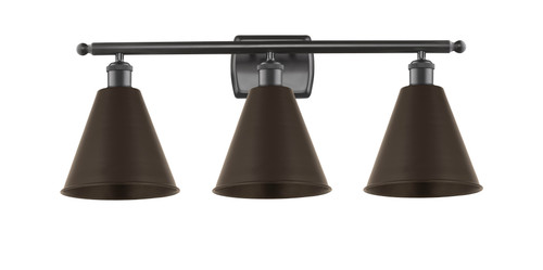 Berkshire - 3 Light - 28 inch - Oil Rubbed Bronze - Bath Vanity Light (516-3W-OB-MBC-8-OB)