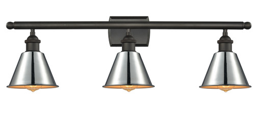 Smithfield - 3 Light - 27 inch - Oil Rubbed Bronze - Bath Vanity Light (516-3W-OB-M8-PC-LED)