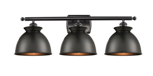 Adirondack - 3 Light - 28 inch - Matte Black - Bath Vanity Light (516-3W-BK-M14-BK-LED)