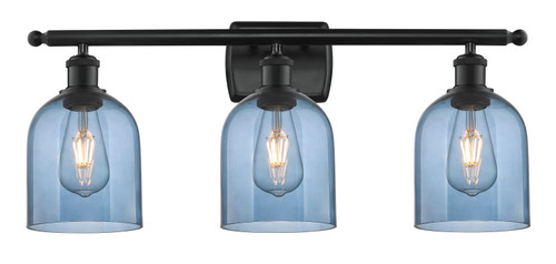 Bella - 3 Light - 26 inch - Matte Black - Bath Vanity Light (516-3W-BK-G558-6BL)