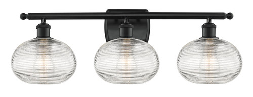 Ithaca - 3 Light - 28 inch - Matte Black - Bath Vanity Light (516-3W-BK-G555-8CL)