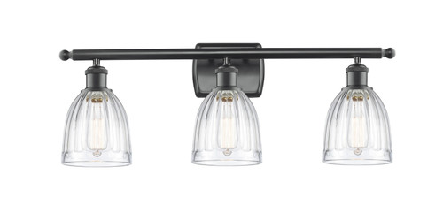 Brookfield - 3 Light - 26 inch - Matte Black - Bath Vanity Light (516-3W-BK-G442)