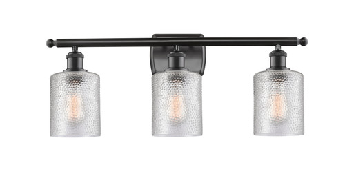 Cobbleskill - 3 Light - 25 inch - Matte Black - Bath Vanity Light (516-3W-BK-G112-LED)
