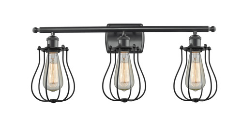 Muselet - 3 Light - 26 inch - Matte Black - Bath Vanity Light (516-3W-BK-CE513-BK)