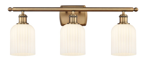Bridal Veil - 3 Light - 25 inch - Brushed Brass - Bath Vanity Light (516-3W-BB-G559-5GWH)