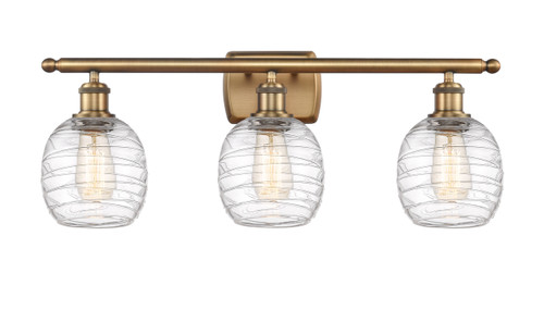 Belfast - 3 Light - 26 inch - Brushed Brass - Bath Vanity Light (516-3W-BB-G1013-LED)