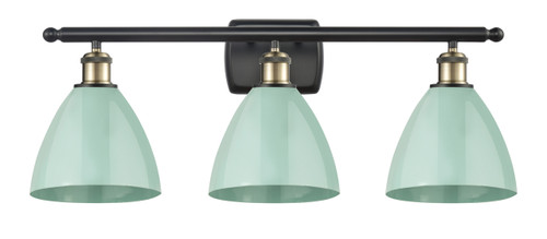 Plymouth - 3 Light - 28 inch - Black Antique Brass - Bath Vanity Light (516-3W-BAB-MBD-75-SF-LED)