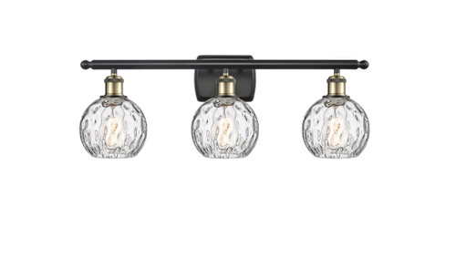 Athens Water Glass - 3 Light - 26 inch - Black Antique Brass - Bath Vanity Light (516-3W-BAB-G1215-6)