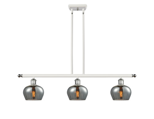 Fenton - 3 Light - 36 inch - White Polished Chrome - Cord hung - Island Light (516-3I-WPC-G93-LED)