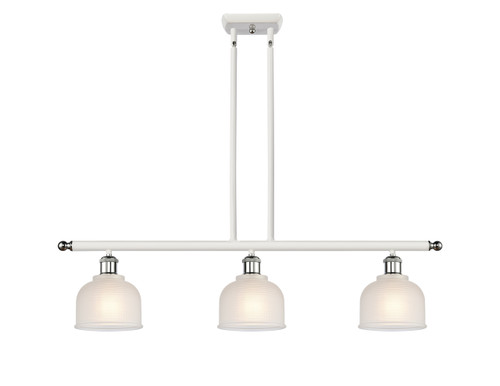 Dayton - 3 Light - 36 inch - White Polished Chrome - Cord hung - Island Light (516-3I-WPC-G411)
