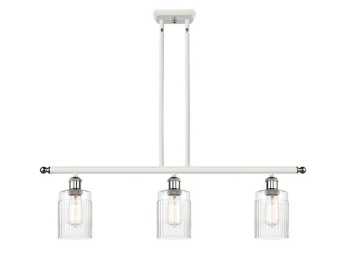 Hadley - 3 Light - 36 inch - White Polished Chrome - Cord hung - Island Light (516-3I-WPC-G342)