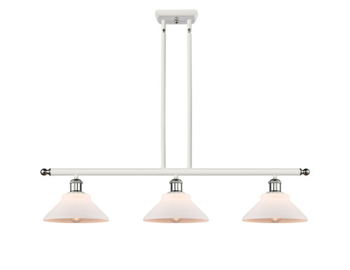 Orwell - 3 Light - 36 inch - White Polished Chrome - Cord hung - Island Light (516-3I-WPC-G131-LED)