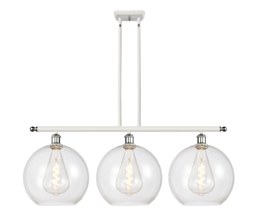 Athens - 3 Light - 38 inch - White Polished Chrome - Stem Hung - Island Light (516-3I-WPC-G122-12)