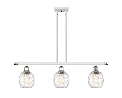 Belfast - 3 Light - 36 inch - White Polished Chrome - Cord hung - Island Light (516-3I-WPC-G1013)
