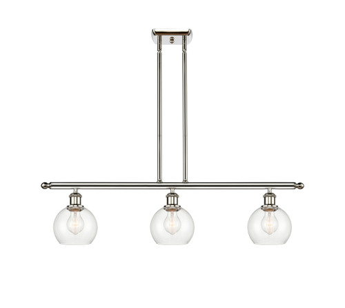 Athens - 3 Light - 36 inch - Polished Nickel - Cord hung - Island Light (516-3I-PN-G122-6-LED)