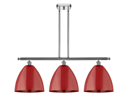 Plymouth - 3 Light - 39 inch - Polished Chrome - Cord hung - Island Light (516-3I-PC-MBD-12-RD-LED)