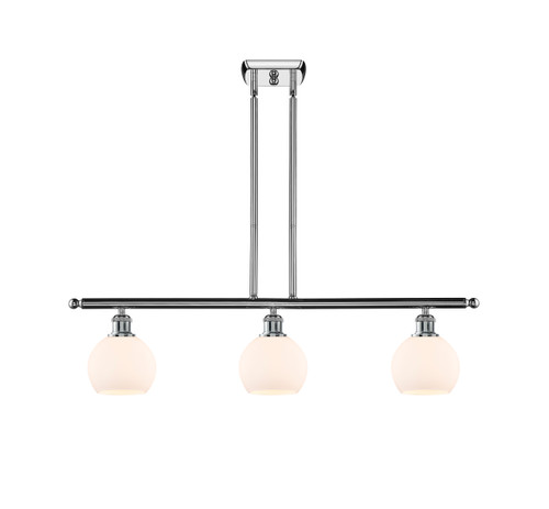 Athens - 3 Light - 36 inch - Polished Chrome - Cord hung - Island Light (516-3I-PC-G121-6-LED)