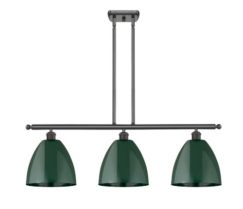 Plymouth - 3 Light - 36 inch - Oil Rubbed Bronze - Cord hung - Island Light (516-3I-OB-MBD-9-GR)