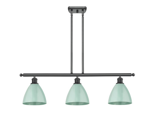 Plymouth - 3 Light - 36 inch - Matte Black - Cord hung - Island Light (516-3I-BK-MBD-75-SF)