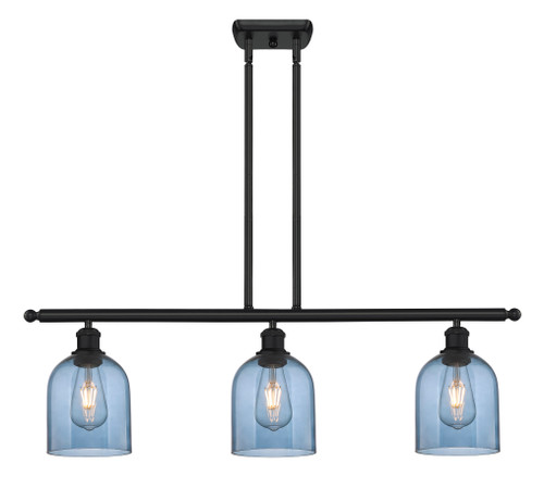 Bella - 3 Light - 36 inch - Matte Black - Cord hung - Island Light (516-3I-BK-G558-6BL)