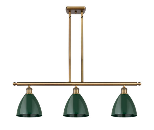 Plymouth - 3 Light - 36 inch - Brushed Brass - Cord hung - Island Light (516-3I-BB-MBD-75-GR)