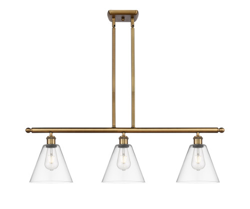 Berkshire - 3 Light - 36 inch - Brushed Brass - Cord hung - Island Light (516-3I-BB-GBC-82-LED)