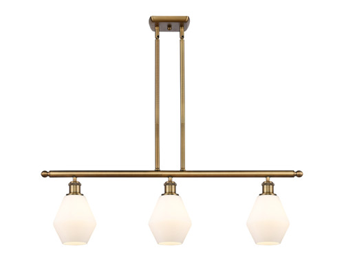Cindyrella - 3 Light - 36 inch - Brushed Brass - Cord hung - Island Light (516-3I-BB-G651-6-LED)