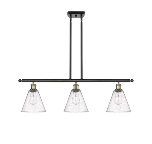 Berkshire - 3 Light - 36 inch - Black Antique Brass - Cord hung - Island Light (516-3I-BAB-GBC-84-LED)