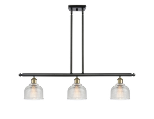 Dayton - 3 Light - 36 inch - Black Antique Brass - Cord hung - Island Light (516-3I-BAB-G412)
