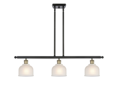 Dayton - 3 Light - 36 inch - Black Antique Brass - Cord hung - Island Light (516-3I-BAB-G411)