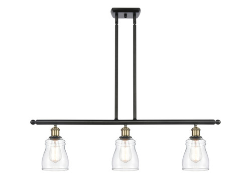 Ellery - 3 Light - 36 inch - Black Antique Brass - Cord hung - Island Light (516-3I-BAB-G392)
