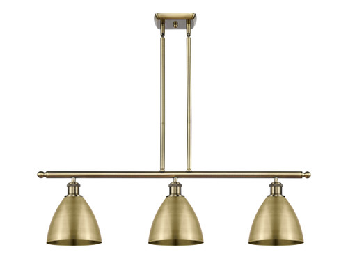 Bristol - 3 Light - 36 inch - Antique Brass - Cord hung - Island Light (516-3I-AB-MBD-75-AB-LED)