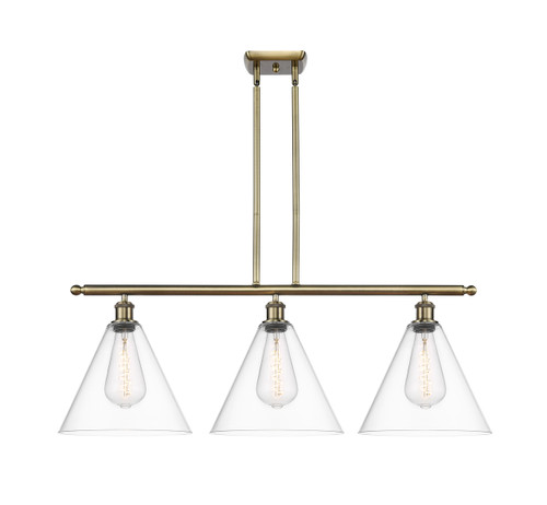 Berkshire - 3 Light - 39 inch - Antique Brass - Cord hung - Island Light (516-3I-AB-GBC-122-LED)