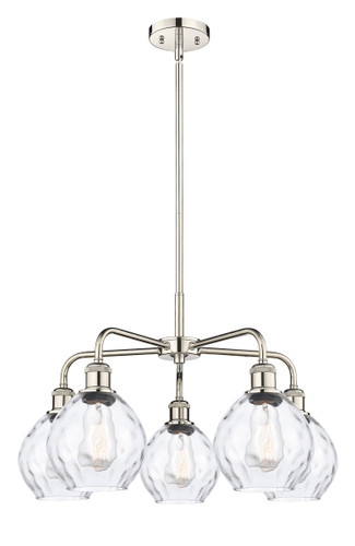 Waverly - 5 Light - 24 inch - Polished Nickel - Chandelier (516-5CR-PN-G362)