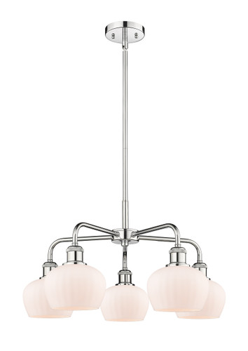 Fenton - 5 Light - 25 inch - Polished Chrome - Chandelier (516-5CR-PC-G91)