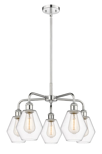 Cindyrella - 5 Light - 24 inch - Polished Chrome - Chandelier (516-5CR-PC-G652-6)
