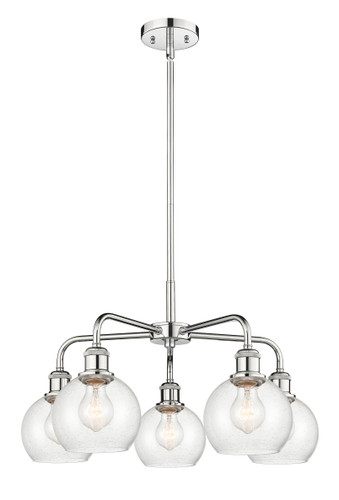 Athens - 5 Light - 24 inch - Polished Chrome - Chandelier (516-5CR-PC-G124-6)