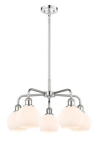 Athens - 5 Light - 24 inch - Polished Chrome - Chandelier (516-5CR-PC-G121-6)