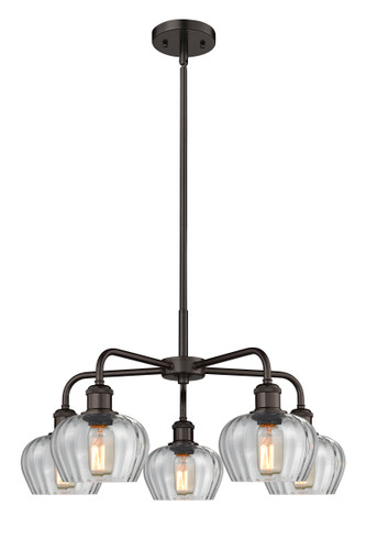 Fenton - 5 Light - 25 inch - Oil Rubbed Bronze - Chandelier (516-5CR-OB-G92)