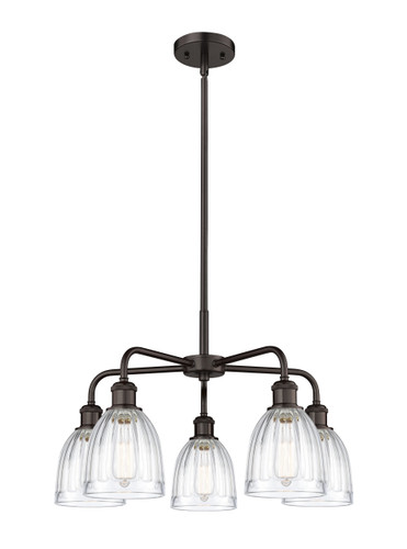 Brookfield - 5 Light - 24 inch - Oil Rubbed Bronze - Chandelier (516-5CR-OB-G442)