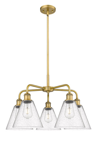 Berkshire - 5 Light - 26 inch - Brushed Brass - Chandelier (516-5CR-BB-GBC-84)