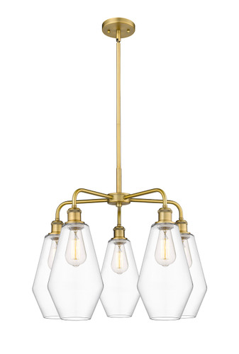 Cindyrella - 5 Light - 25 inch - Brushed Brass - Chandelier (516-5CR-BB-G652-7)