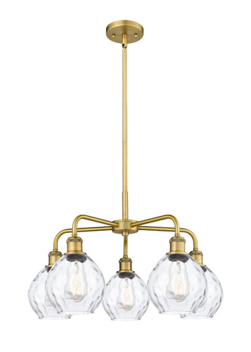 Waverly - 5 Light - 24 inch - Brushed Brass - Chandelier (516-5CR-BB-G362)