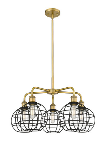 Lake Placid - 5 Light - 26 inch - Brushed Brass - Chandelier (516-5CR-BB-CE-8-BK)