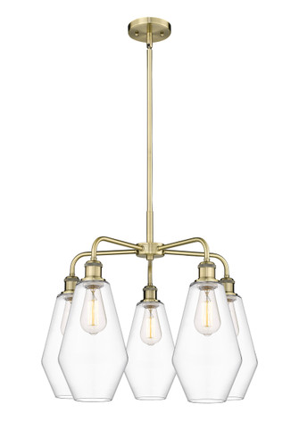 Cindyrella - 5 Light - 25 inch - Antique Brass - Chandelier (516-5CR-AB-G652-7)