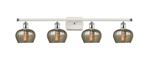 Fenton - 4 Light - 37 inch - White Polished Chrome - Bath Vanity Light (516-4W-WPC-G96)