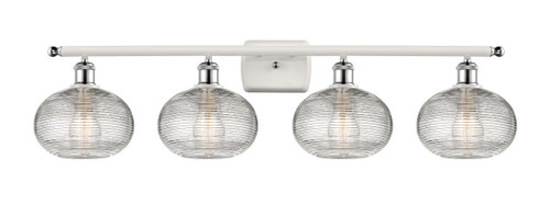 Ithaca - 4 Light - 38 inch - White Polished Chrome - Bath Vanity Light (516-4W-WPC-G555-8CL)