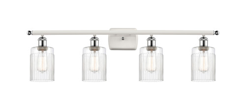 Hadley - 4 Light - 35 inch - White Polished Chrome - Bath Vanity Light (516-4W-WPC-G342-LED)