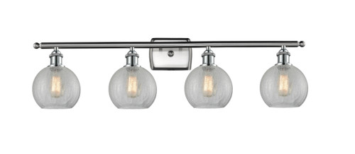 Athens - 4 Light - 38 inch - Brushed Satin Nickel - Bath Vanity Light (516-4W-SN-G125-LED)